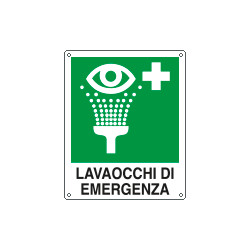 Cartello lavaocchi di emergenza UNI ISO 7010