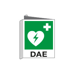 Cartello bifacciale Defibrillatore EN ISO 7010