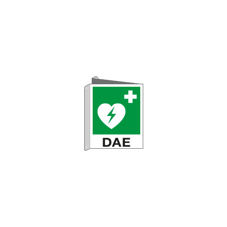 Cartello bifacciale Defibrillatore EN ISO 7010