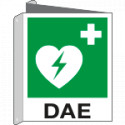 Cartello bifacciale Defibrillatore EN ISO 7010