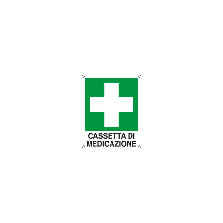 Etichetta adesiva cassetta di medicazione UNI ISO 7010