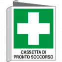 Cartello bifacciale cassetta pronto soccorso EN ISO 7010