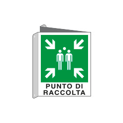 Cartello bifacciale punto raccolta EN ISO 7010