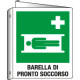 Cartello bifacciale barella pronto soccorso EN ISO 7010