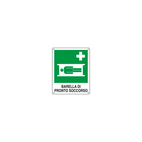 Cartello sicurezza barella di pronto soccorso UNI ISO 7010