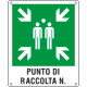 Cartello emergenza punto di raccoilta simbolo+testo EN ISO 7010