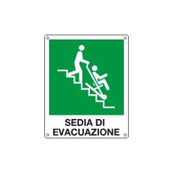 Cartello emergenza sedia di evacuazione EN ISO 7010 E060
