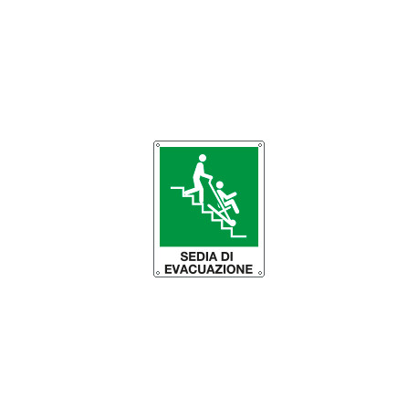 Cartello emergenza sedia di evacuazione EN ISO 7010 E060