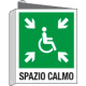 Cartello bifacciale emergenza spazio calmo EN ISO 7010