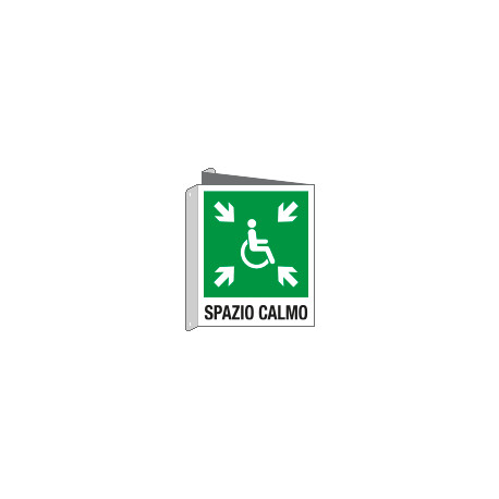 Cartello bifacciale emergenza spazio calmo EN ISO 7010