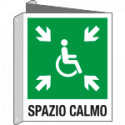 Cartello bifacciale emergenza spazio calmo EN ISO 7010