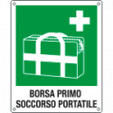 Cartello emergenza borsa primo soccorso portatile EN ISO 7010 E027