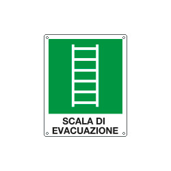 Cartello emergenza scala di evacuazione EN ISO 7010 E059