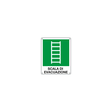 Cartello emergenza scala di evacuazione EN ISO 7010 E059