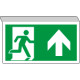 Cartello SOSPESO bifacciale uscita emergenza fr. avanti EN ISO 7010