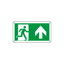 Cartello uscita di emergenza freccia avanti EN ISO 7010
