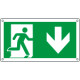 Etichetta uscita di emergenza freccia indietro EN ISO 7010