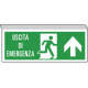 Cartello SOSPESO bifacciale uscita emergenza freccia avanti ISO 7010