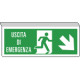 Cartello SOSPESO bifacciale uscita emergenza freccia SE EN ISO 7010