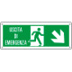 Cartello uscita di emergenza freccia basso dx Uscita Em. EN ISO 7010