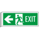 Cartello BIFACCIALE uscita di emergenza freccia sx EXIT EN ISO 7010