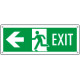 Etichetta uscita di emergenza freccia sinistra con EXIT EN ISO 7010
