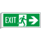 Cartello BIFACCIALE EXIT freccia a destra EN ISO 7010