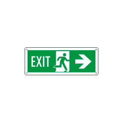 Etichetta Exit freccia a destra EN ISO 7010