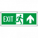 Cartello uscita di emergenza freccia avanti EXIT EN ISO 7010