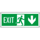 Cartello Exit freccia indietro Uscita Em. EN ISO 7010