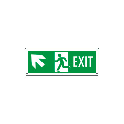 Etichetta Exit freccia sinistra in alto EN ISO 7010