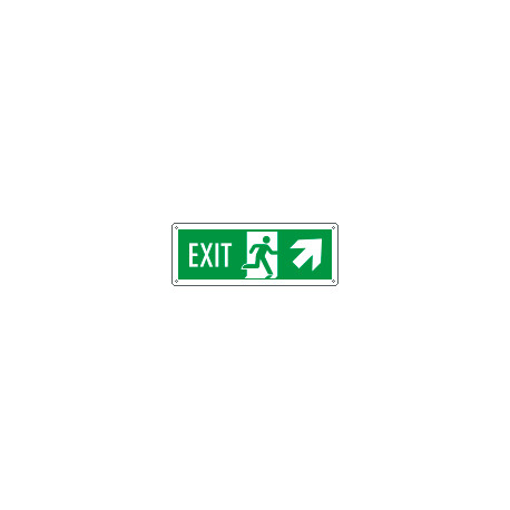 Cartello Exit freccia alto dx EN ISO 7010