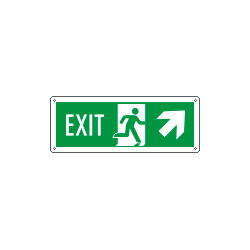 Etichetta Exit freccia alto dx EN ISO 7010