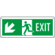 Etichetta Exit freccia basso sx EN ISO 7010