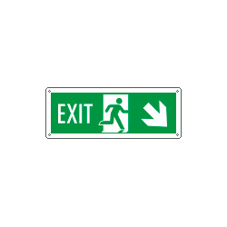 Cartello Exit freccia basso dx EN ISO 7010