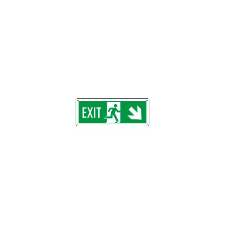 Cartello Exit freccia basso dx EN ISO 7010