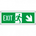 Cartello Exit freccia basso dx EN ISO 7010