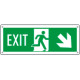 Cartello Exit freccia basso dx EN ISO 7010