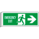 Cartello BIFACCIALE Emergency Exit freccia a destra EN ISO 7010