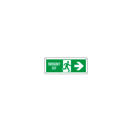 Cartello Emergency EXIT freccia a destra EN ISO 7010