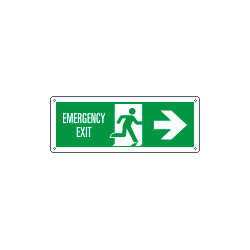 Cartello Emergency EXIT freccia a destra EN ISO 7010
