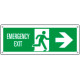 Etichetta Emergency EXIT freccia a destra EN ISO 7010