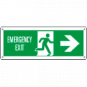Cartello Emergency EXIT freccia a destra EN ISO 7010