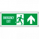 Cartello uscita di emergenza freccia avanti Uscita Em. EN ISO 7010