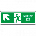 Cartello Emergency Exit freccia alto sx EN ISO 7010