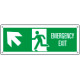 Cartello Emergency Exit freccia alto sx EN ISO 7010