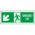 Cartello Emergency Exit freccia basso sx EN ISO 7010