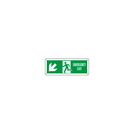 Etichetta Emergency Exit freccia basso sx EN ISO 7010