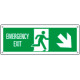 Cartello uscita di emergenza freccia basso dx EN ISO 7010