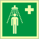 Etichetta emergenza doccia di emergenza solo simbolo EN ISO 7010 lumin